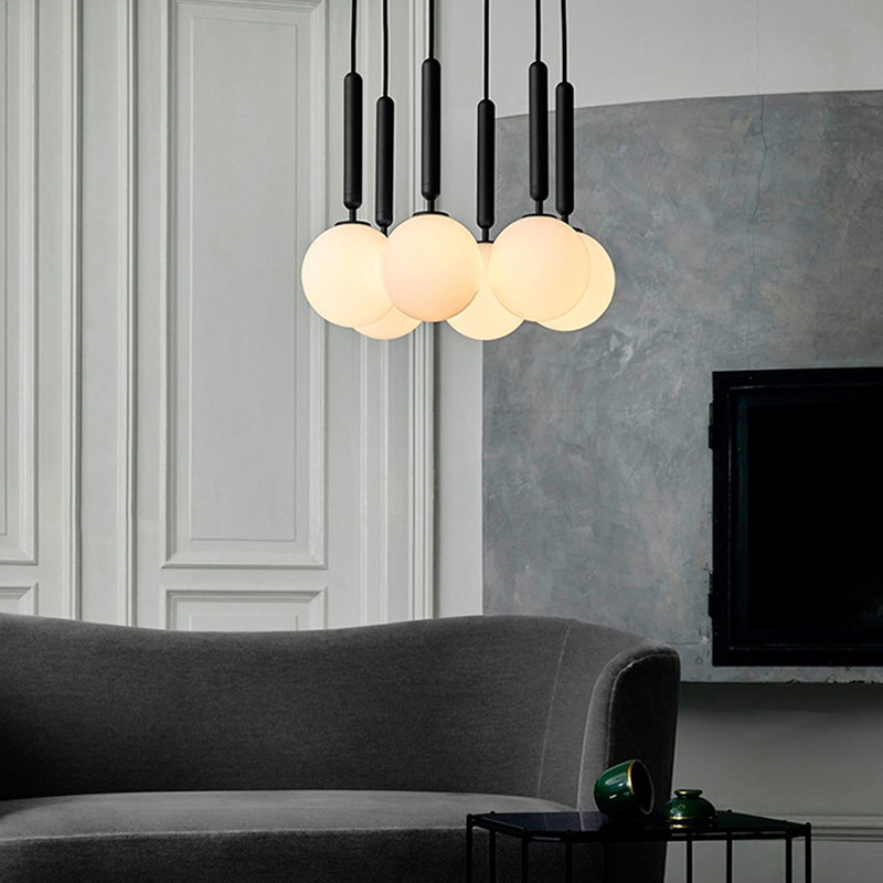 Bolvormig glazen plafond hanglamp moderne minimalistische 1 lichthangende lamp voor woonkamer