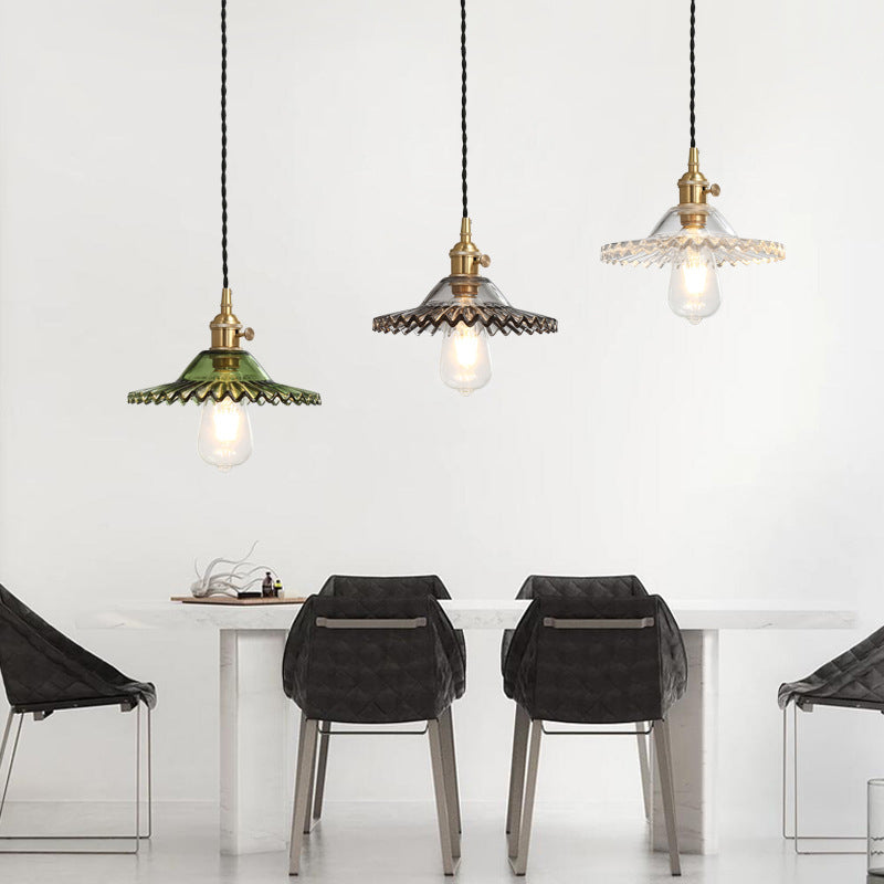 1 Lights de plafond suspendus à l'éclat léger créatif moderne en verre pour le magasin de vêtements