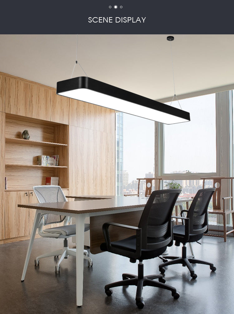 Modern Rectangle Pendant Lighting Fixture Metal Hanging Lamps