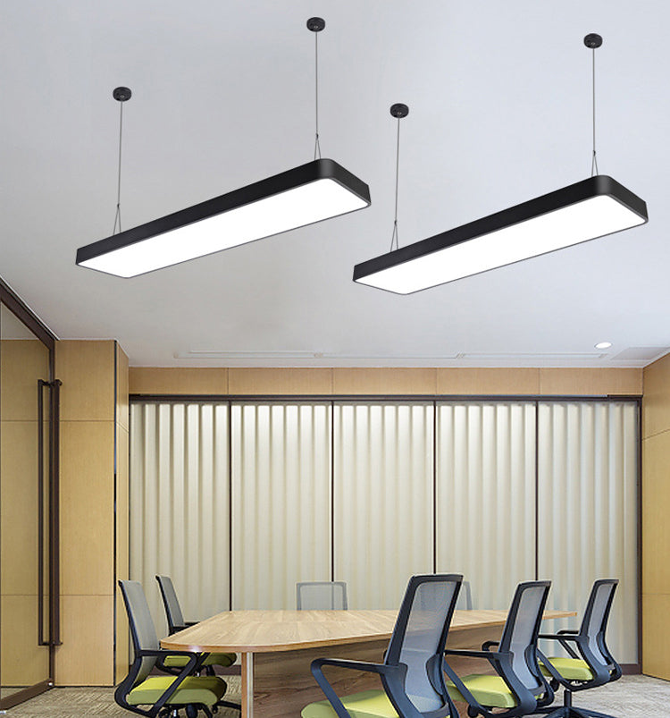 Modern Rectangle Pendant Lighting Fixture Metal Hanging Lamps