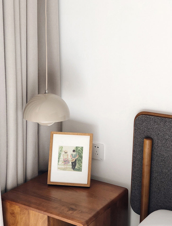 Modern Globe Pendant Ceiling Lights 1 Light Pendant with Stainless Steel Shade for Bedroom