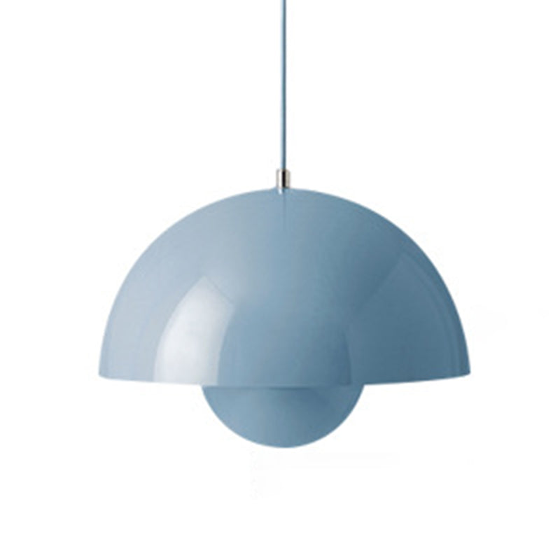 Modern Globe Pendant Ceiling Lights 1 Light Pendant with Stainless Steel Shade for Bedroom