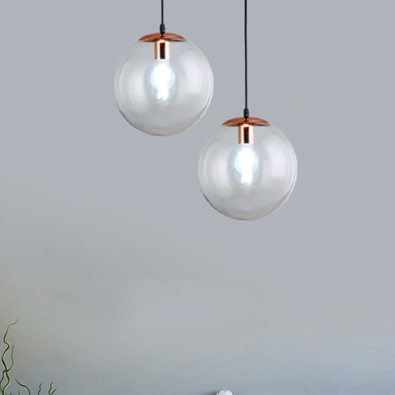 1 Light Spherical Pendant Lighting Modern simplicity Glass Pendant Ceiling Lights for Restaurant