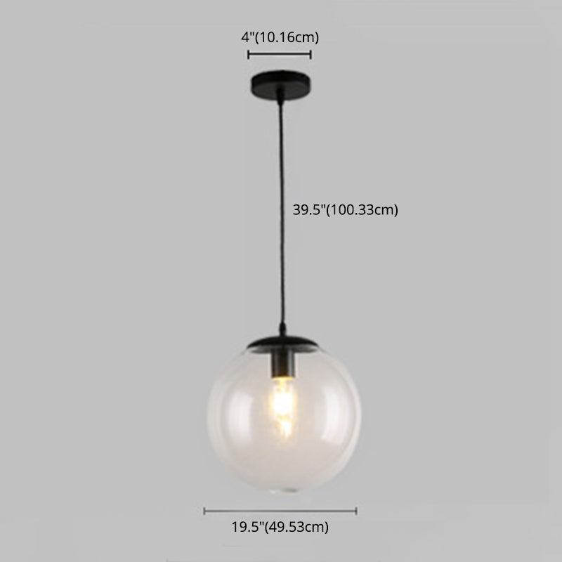 1 Light Spherical Pendant Lighting Modern simplicity Glass Pendant Ceiling Lights for Restaurant