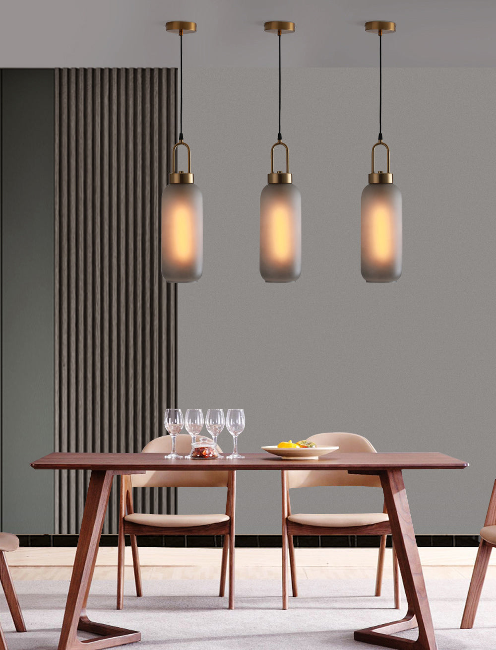 Modern Minimalist Gold Suspension Pendant Glass 1 Light Coffee Shop Hanging Ceiling Light