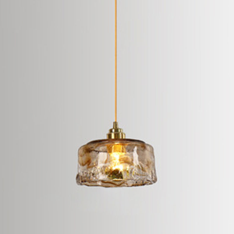 1 lumière géométrique léger pendentif moderne de verre simple de verre de verre pour le restaurant