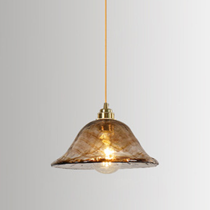 1 lumière géométrique léger pendentif moderne de verre simple de verre de verre pour le restaurant