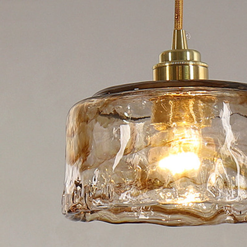 1 lumière géométrique léger pendentif moderne de verre simple de verre de verre pour le restaurant