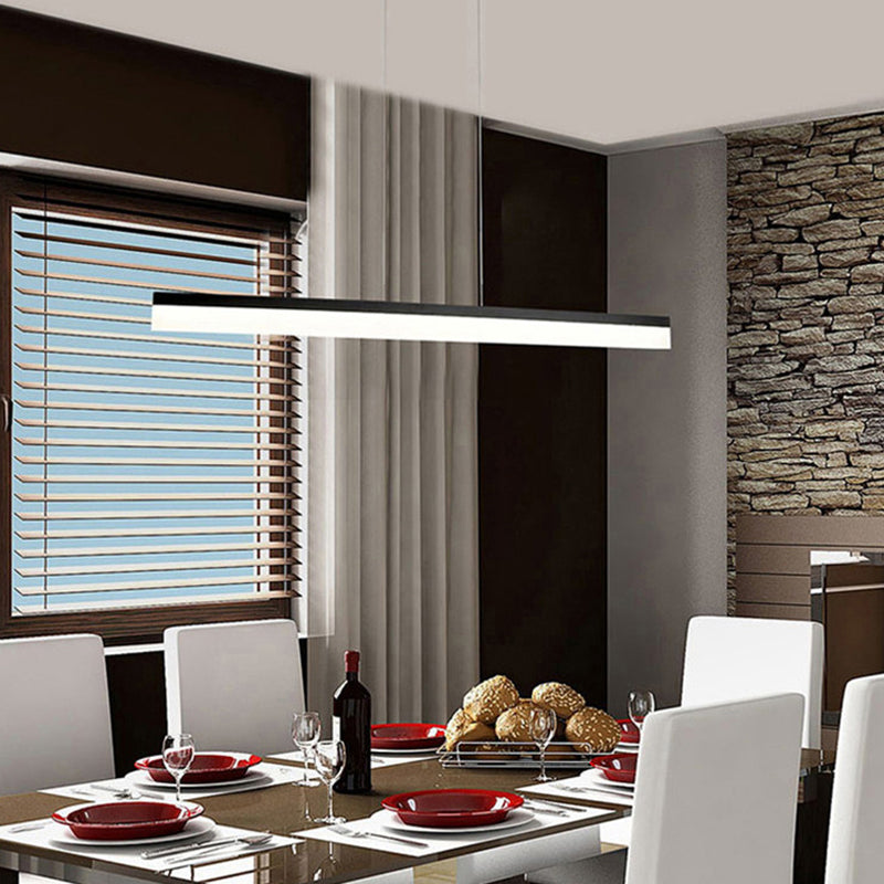 Modern Minimalist Style Linear Pendant Lighting Fixture Acrylic Hanging Lamps for Living Room