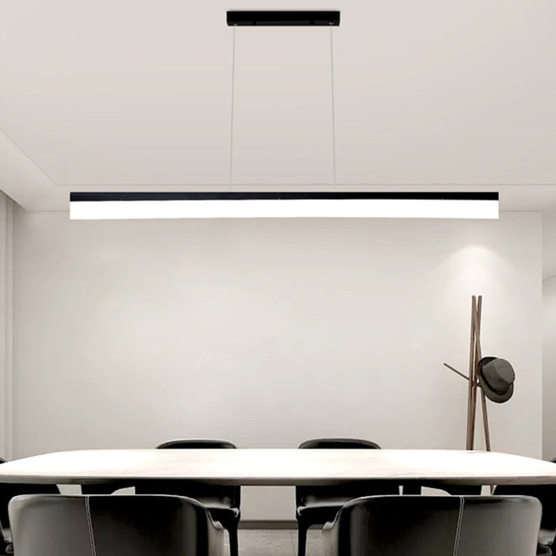 Modern Minimalist Style Linear Pendant Lighting Fixture Acrylic Hanging Lamps for Living Room