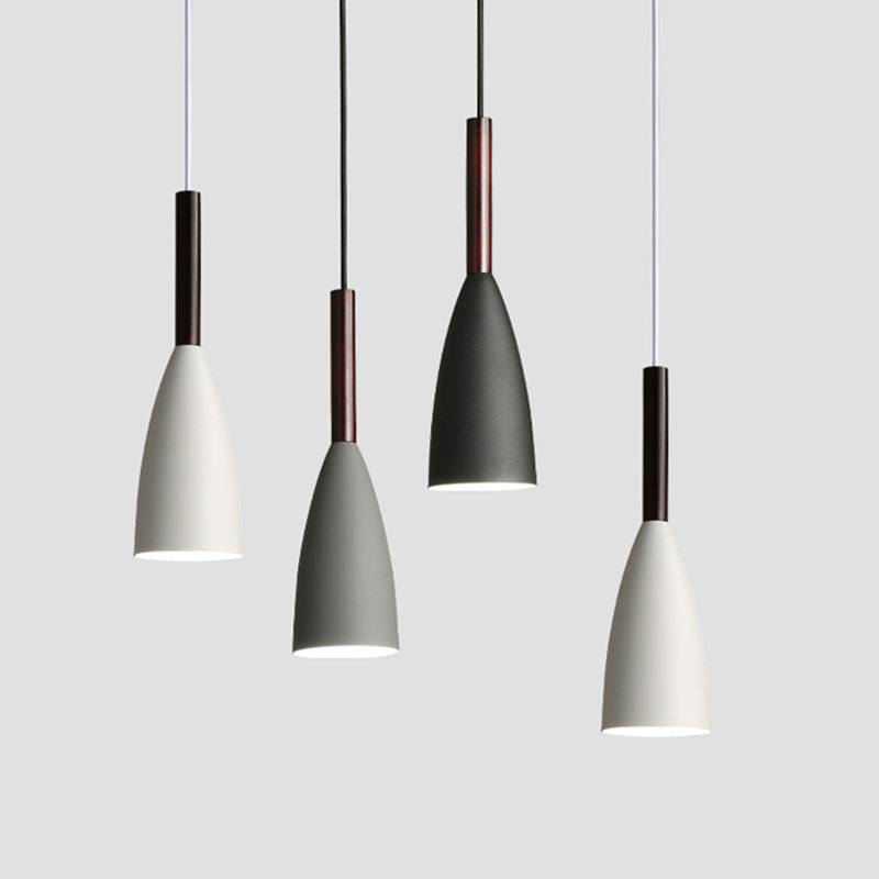 Metal Tapered Hanging Light Nordic Modern Style 1 Light Restaurant Ceiling Pendant Lamp