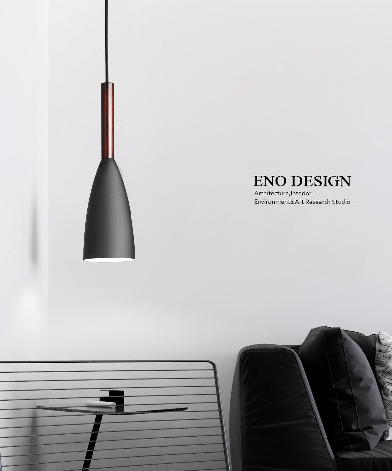 Metal Tapered Hanging Light Nordic Modern Style 1 Light Restaurant Ceiling Pendant Lamp