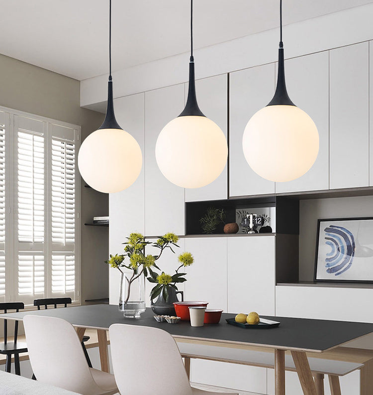 Glass Ball Hanging Ceiling Light Simplicity Pendant Lighting Fixture for Dinning Room