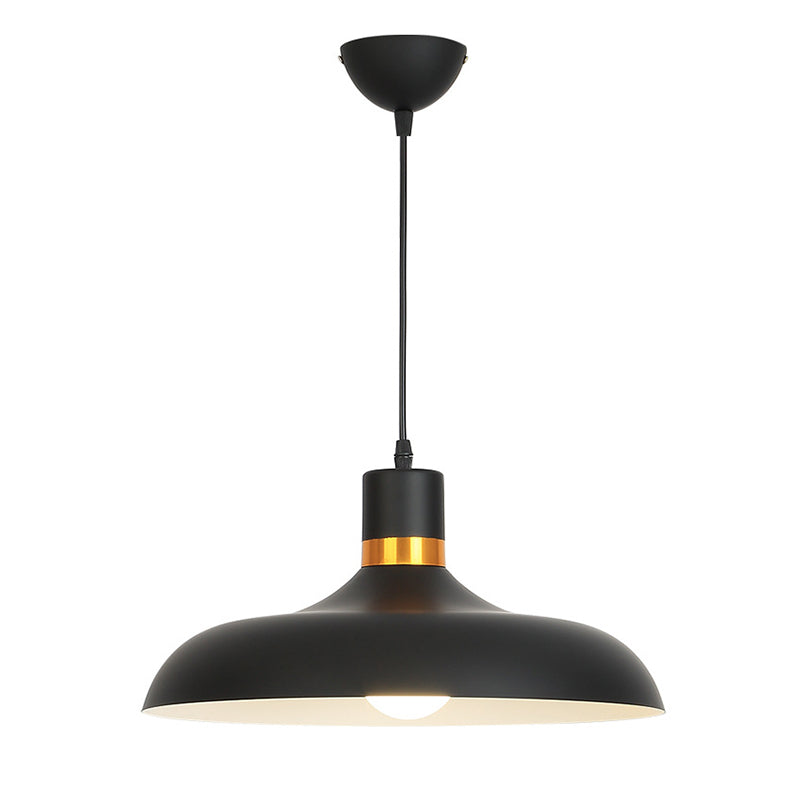 Shaded Metal Ceiling Pendant Lamp Macaron Style Down Lighting Pendant for Dinning Room