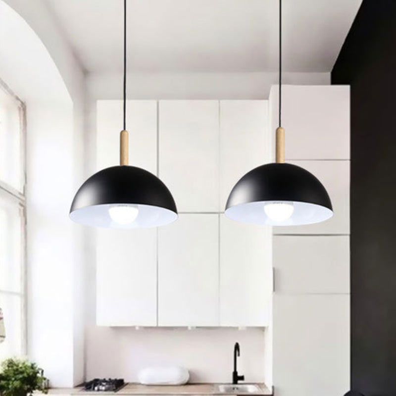 Dome Esszimmer Down Lighting Anhänger Metal Moderne Stil Anhänger Beleuchtung