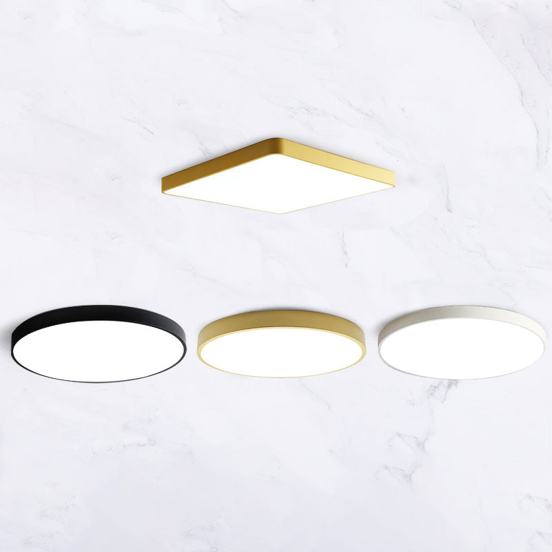Lámparas de techo de montaje empotrado de estilo minimalista moderno, lámpara de techo empotrada de acrílico de 1 luz para sala de estar