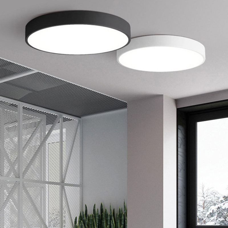 Lámparas de techo de montaje empotrado de estilo minimalista moderno, lámpara de techo empotrada de acrílico de 1 luz para sala de estar