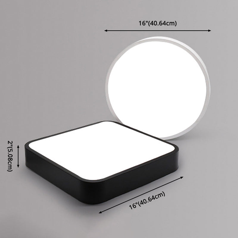 Lámparas de techo de montaje empotrado de estilo minimalista moderno, lámpara de techo empotrada de acrílico de 1 luz para sala de estar