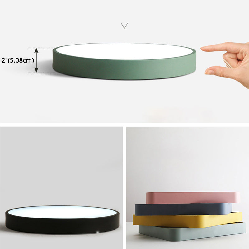 Lámparas de techo de montaje empotrado de estilo minimalista moderno, lámpara de techo empotrada de acrílico de 1 luz para sala de estar
