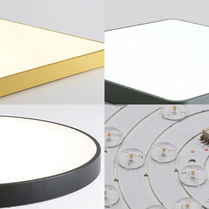 Lámparas de techo de montaje empotrado de estilo minimalista moderno, lámpara de techo empotrada de acrílico de 1 luz para sala de estar