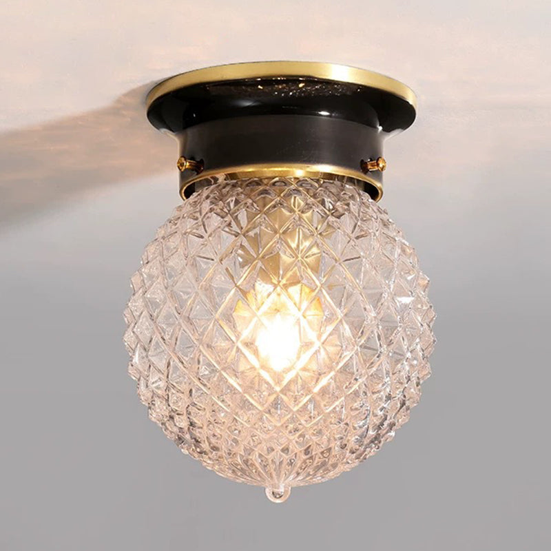 Modern Globe Flush Mount Ceiling Light Fixtures Glass 1 Light Flush Light