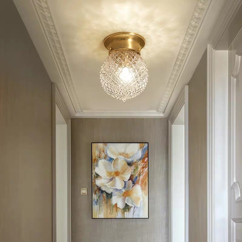 Modern Globe Flush Mount Ceiling Light Fixtures Glass 1 Light Flush Light