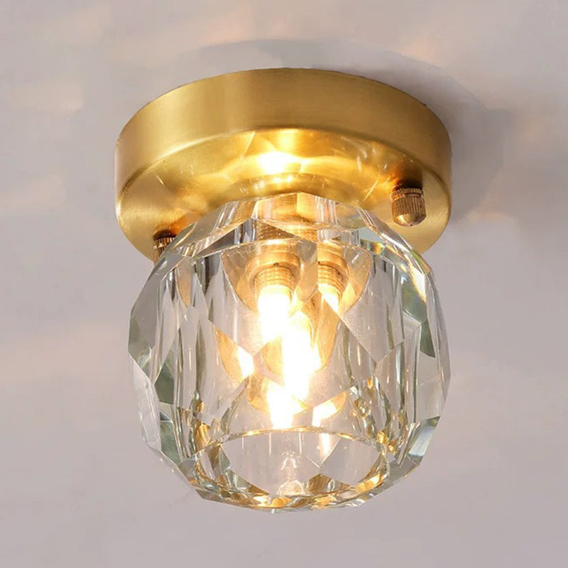 Modern Globe Flush Mount Ceiling Light Fixtures Glass 1 Light Flush Light