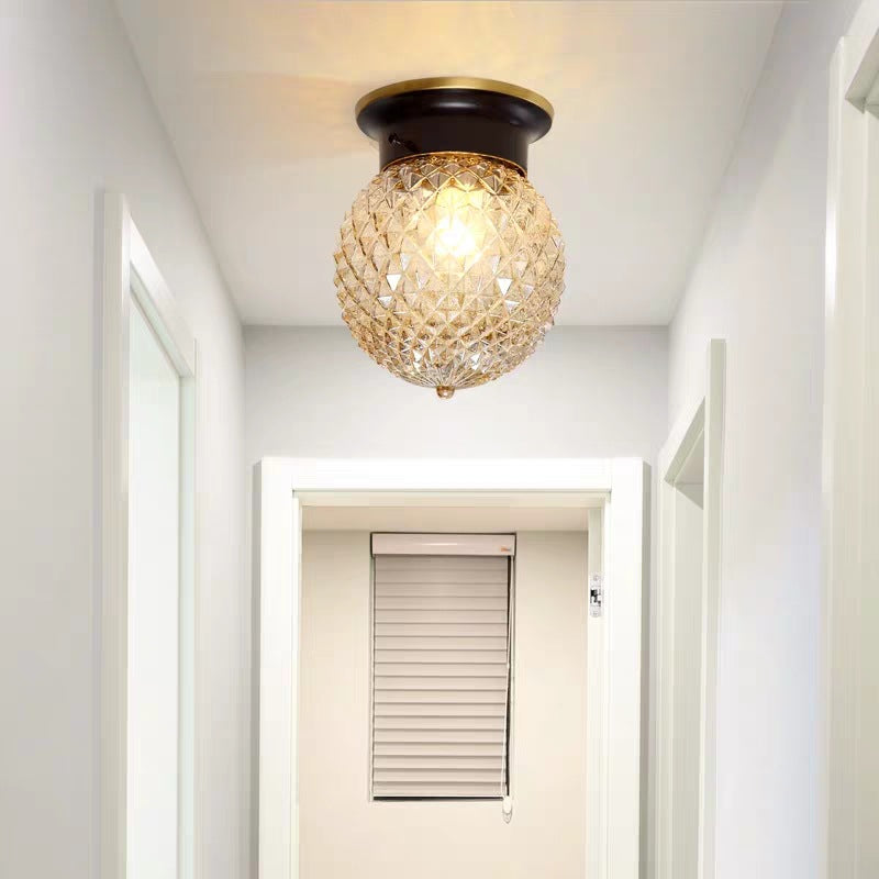 Modern Globe Flush Mount Ceiling Light Fixtures Glass 1 Light Flush Light