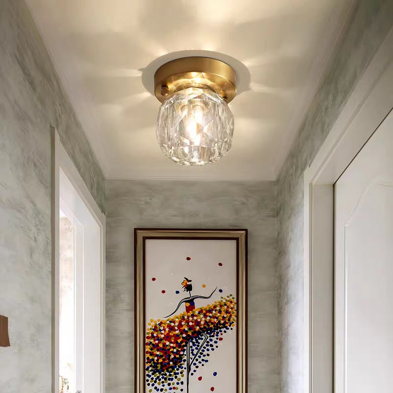 Modern Globe Flush Mount Ceiling Light Fixtures Glass 1 Light Flush Light