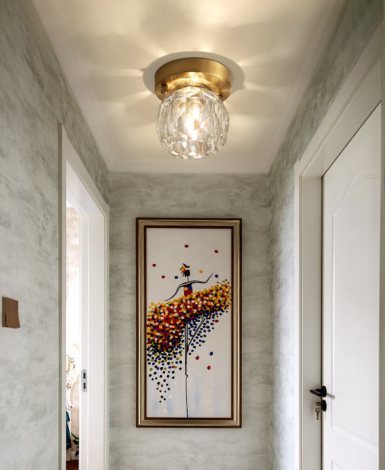 Modern Globe Flush Mount Ceiling Light Fixtures Glass 1 Light Flush Light