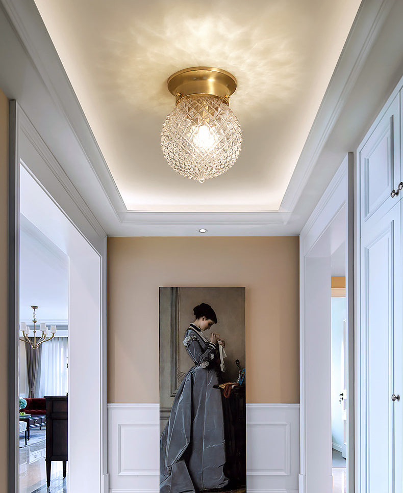 Modern Globe Flush Mount Ceiling Light Fixtures Glass 1 Light Flush Light