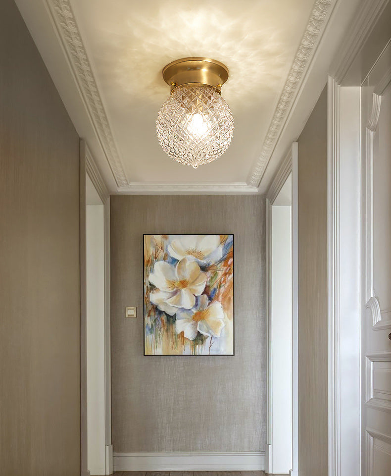 Modern Globe Flush Mount Ceiling Light Fixtures Glass 1 Light Flush Light