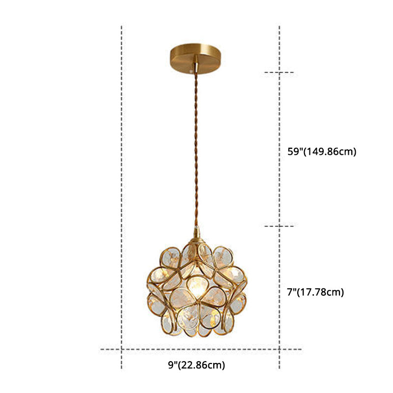 Mini plafonniers encastrés de style vintage traditionnel avec abat-jour en verre