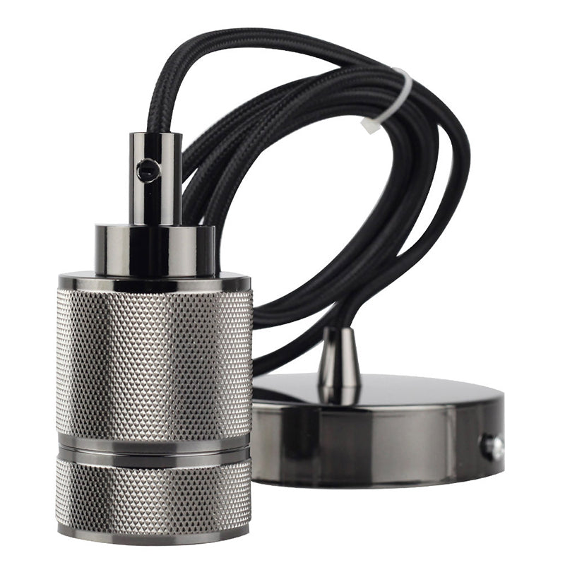 Single Bulb Industrial Style Hanging Light Metal Plating Lamp Holder Vintage Suspension Lighting Fixture with 59" Adjustable Wire