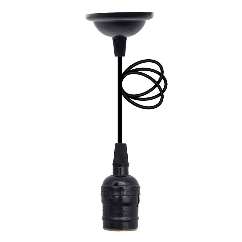 Vintage Single Bulb Hanging Light Metal Lamp Holder Industrial Style Lighting Fixture for Restaurant