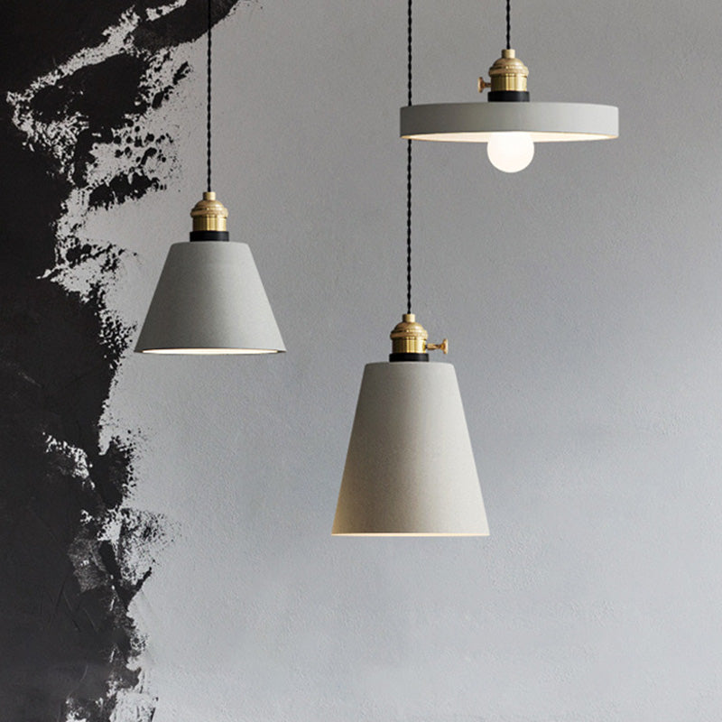 Brass Lamp Holder Cement Hanging Light 1-Light Nordic Simplicity Style Creative Lighting Pendant for Bedroom