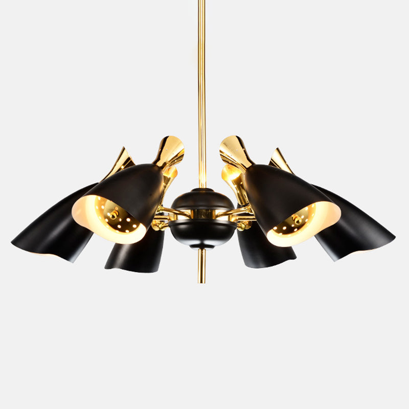 Shaded Metal Chandelier Lighting Contemporary Style Pendant Light Fixture for Living Room