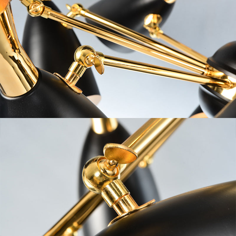 Shaded Metal Chandelier Lighting Contemporary Style Pendant Light Fixture for Living Room