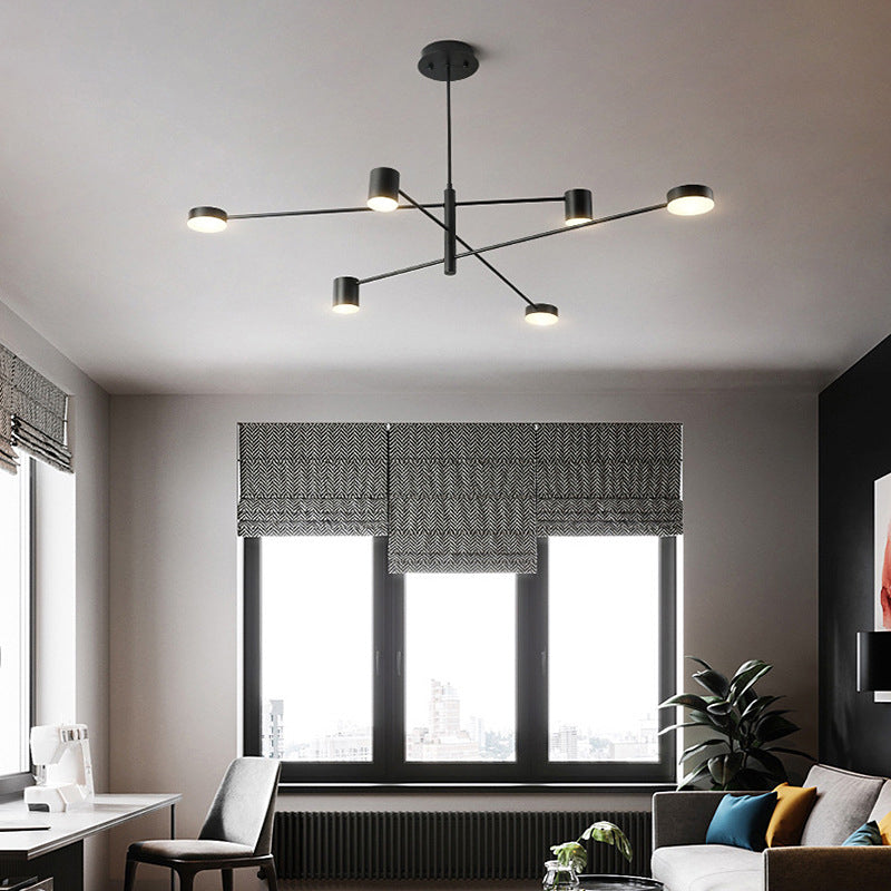 Lampada a sospensione ombreggiata in metallo Stile SEMPLICITÀ LA LADAGGIO PENDANTE LAMO IN NERO