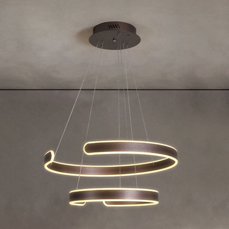 Coffee C landelera en forma de Simplicidad acrílica LED colgante colgante