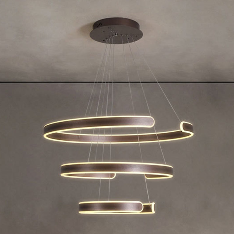 Coffee C landelera en forma de Simplicidad acrílica LED colgante colgante