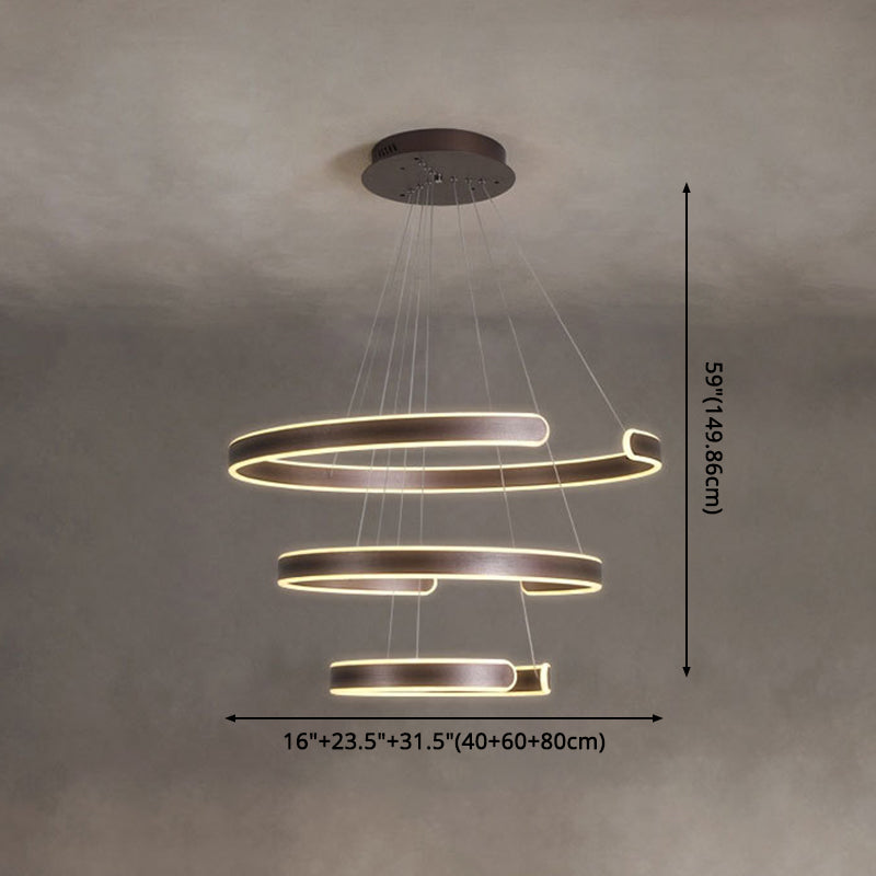 Coffee C landelera en forma de Simplicidad acrílica LED colgante colgante