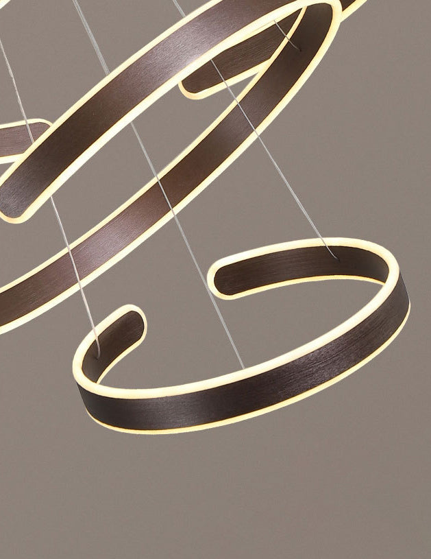 Coffee C landelera en forma de Simplicidad acrílica LED colgante colgante