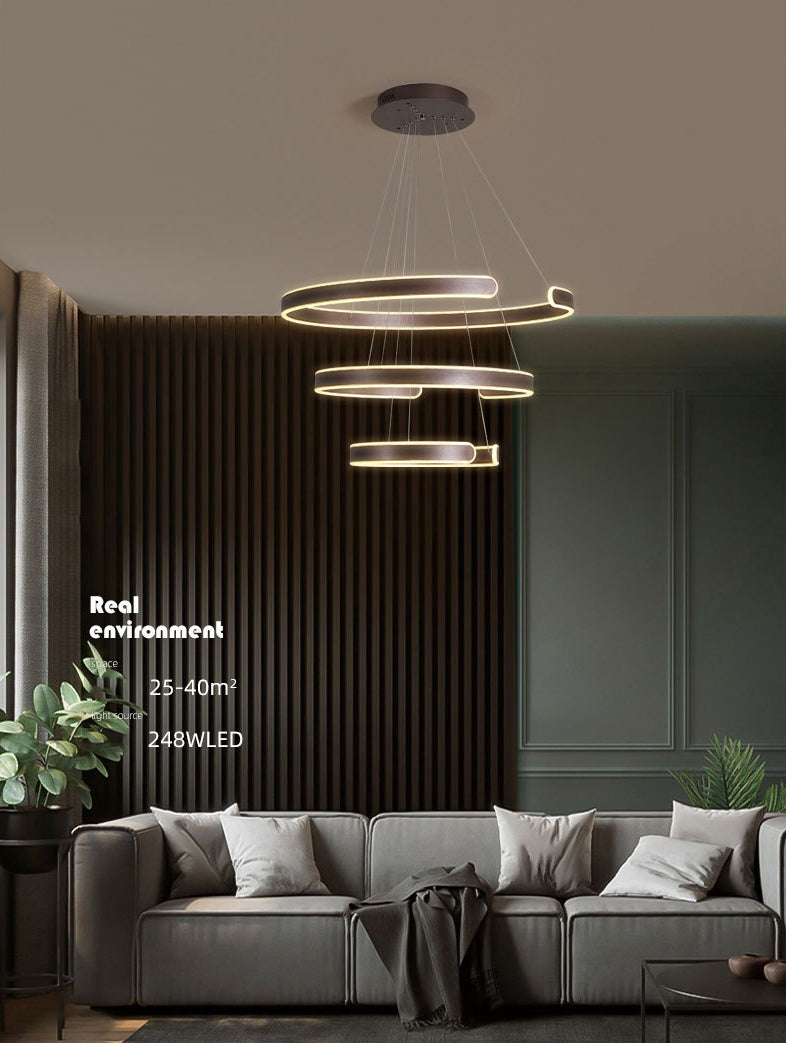 Coffee C landelera en forma de Simplicidad acrílica LED colgante colgante