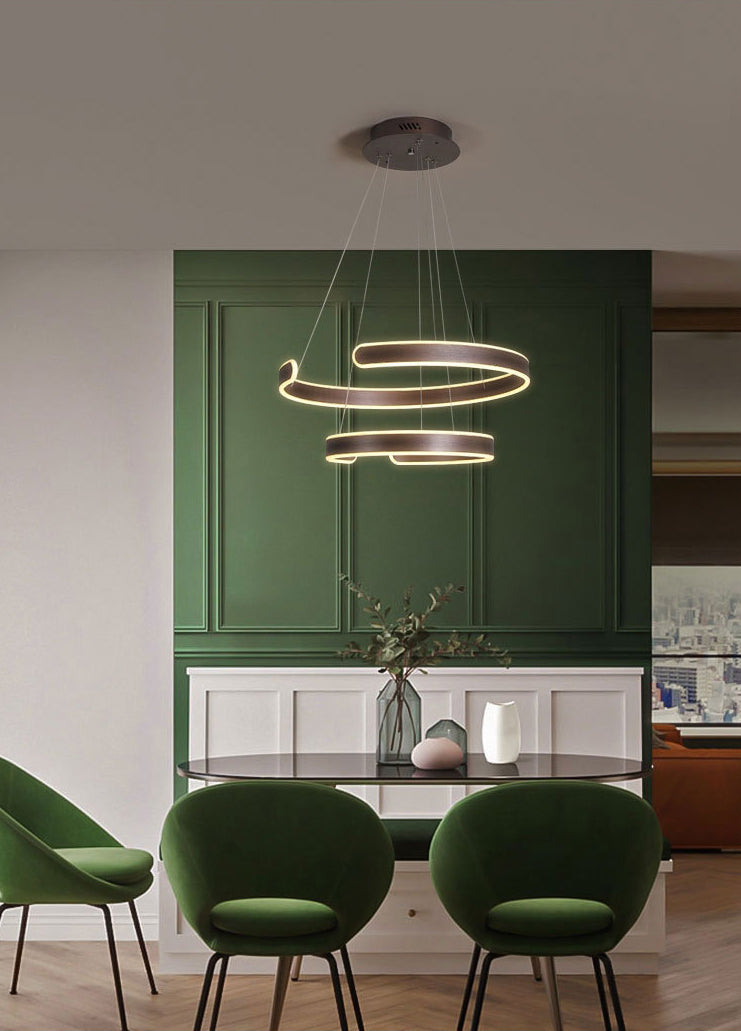 Coffee C landelera en forma de Simplicidad acrílica LED colgante colgante