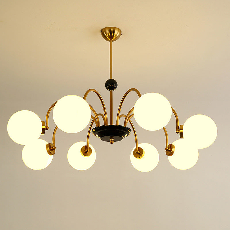 Milk Globe White Globo de estilo moderno Múltiples luces Multi-luz Simplicidad de metal Simplicidad para sala de estar