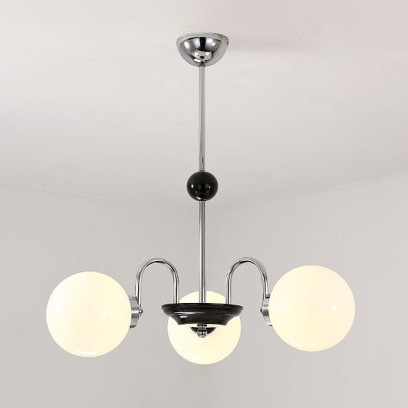 Milk Globe White Globo de estilo moderno Múltiples luces Multi-luz Simplicidad de metal Simplicidad para sala de estar