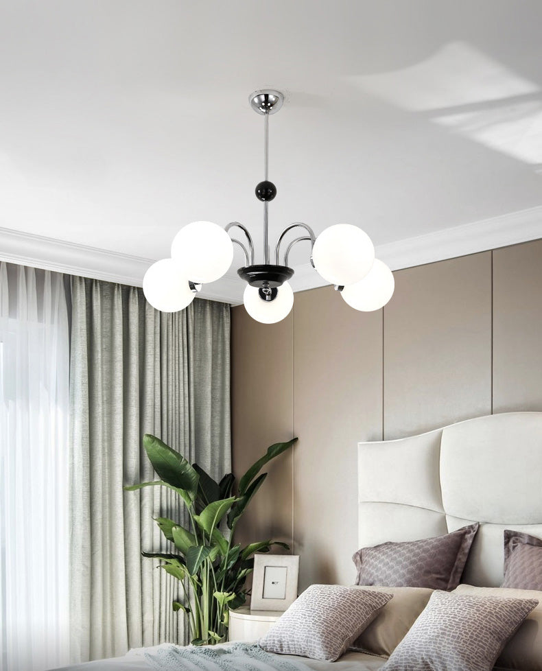 Milk Globe White Globo de estilo moderno Múltiples luces Multi-luz Simplicidad de metal Simplicidad para sala de estar