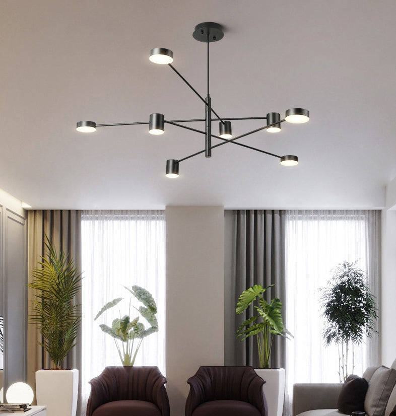 Lampada a sospensione ombreggiata in metallo Stile SEMPLICITÀ LA LADAGGIO PENDANTE LAMO IN NERO