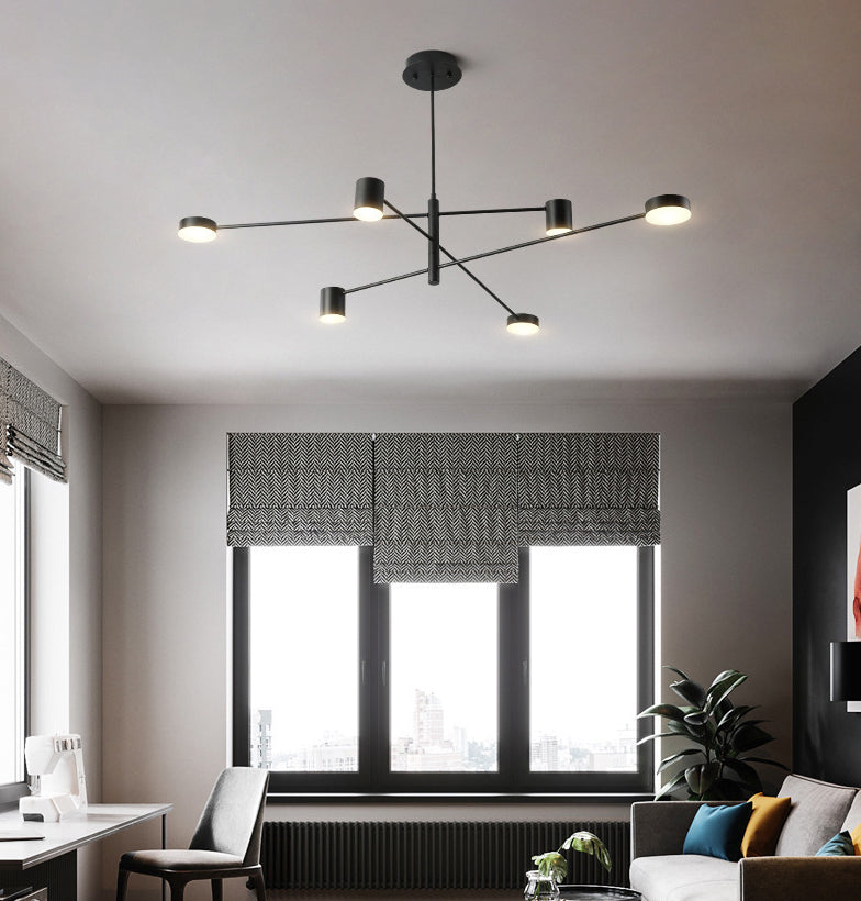 Lampada a sospensione ombreggiata in metallo Stile SEMPLICITÀ LA LADAGGIO PENDANTE LAMO IN NERO